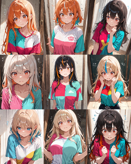 Nova Anime XL v13.0 - 困っている表情を表現するプロンプト、画像生成結果:画像2