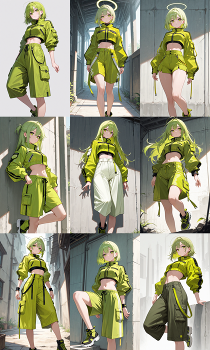 Nova Anime XL v12.0 - 着丈の短い上着を表現するプロンプト、画像生成結果:画像2