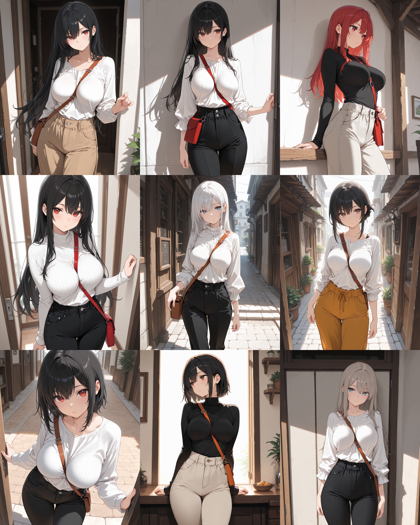 AlcAI - AnimeHaven awakening - v30 - バッグなどのストラップを斜め掛けしているキャラクターを表現するプロンプト、画像生成結果:画像5