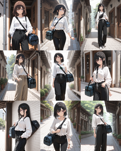 AlcAI - AnimeHaven awakening - v30 - バッグなどのストラップを斜め掛けしているキャラクターを表現するプロンプト、画像生成結果:画像12