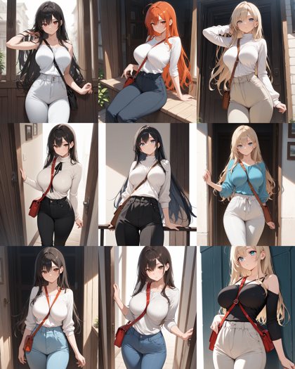 Nova Anime XL v12.5 - バッグなどのストラップを斜め掛けしているキャラクターを表現するプロンプト、画像生成結果:画像2