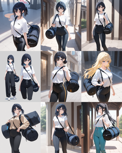 WAI-illustrious-SDXL v15.0 - バッグなどのストラップを斜め掛けしているキャラクターを表現するプロンプト、画像生成結果:画像8