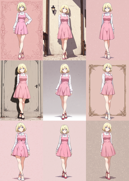 Hakushi Mix v1.41 - 足を交差して立つポーズのプロンプト、画像生成結果:画像11