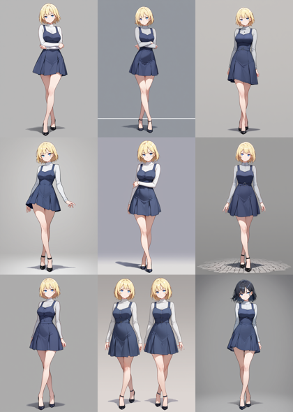 WAI-NSFW-illustrious-SDXL v14.0 - 足を交差して立つポーズのプロンプト、画像生成結果:画像2