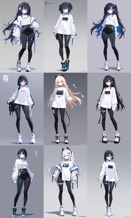WAI-NSFW-illustrious-SDXL v15.0 - 近未来的なデザインのコスチュームを生成するプロンプト、画像生成結果:画像1