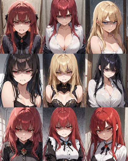 Nova Anime XL v13.0 - 嫌悪の表情を表現するプロンプト、画像生成結果:画像2