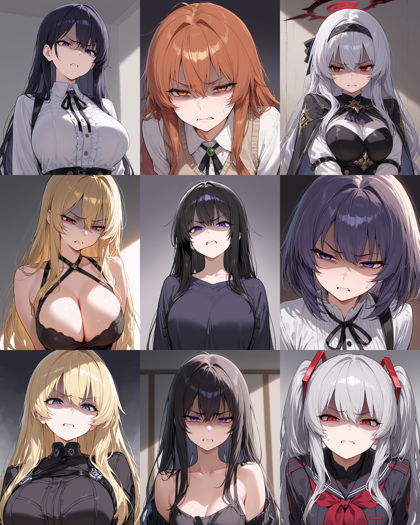 WAI-illustrious-SDXL v15.0 - 嫌悪の表情を表現するプロンプト、画像生成結果:画像1