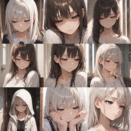 Nova Anime XL v16.0 - 伏し目を表現するプロンプト、画像生成結果:画像2