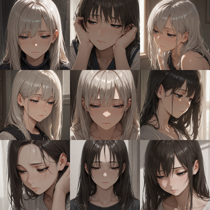 Prefect illustrious XL v6.0 - 伏し目を表現するプロンプト、画像生成結果:画像3