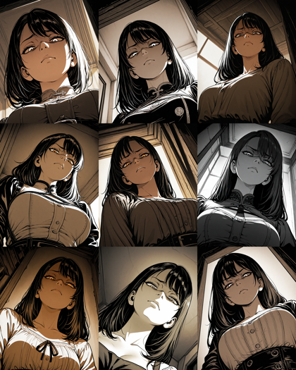 Obsidian Anise v1.0 - 見下している表情、上から目線の表情を表現するプロンプト、画像生成結果:画像5