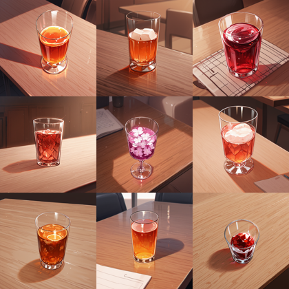 WAI-illustrious-SDXL v15.0 - ガラスのコップを表現するプロンプト、画像生成結果:画像2