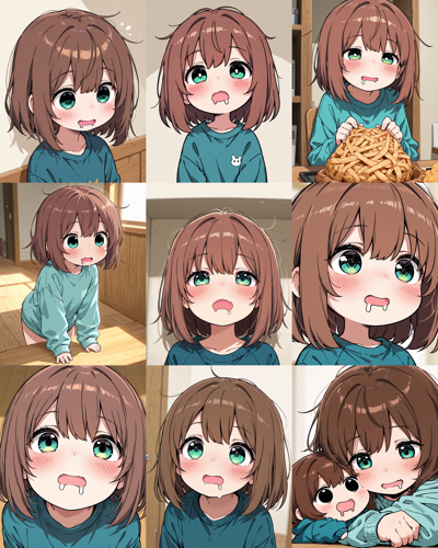 Hakushi Mix v1.41 - 口から涎が出ている、涎表現で口が欠けている表情を表現するプロンプト、画像生成結果:画像8