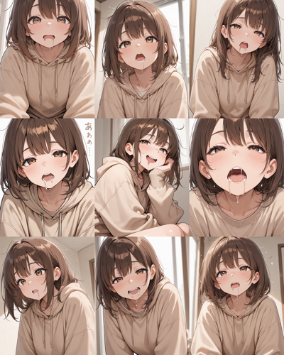 Nova Anime XL v15.0 - 口から涎が出ている、涎表現で口が欠けている表情を表現するプロンプト、画像生成結果:画像2