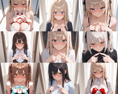 Prefect Ilustrious v2.0p - 恥ずかしがる表情のプロンプト、画像生成結果:画像5