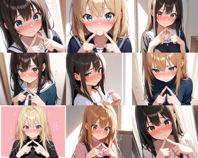 WAI-NSFW-Illustrious v14 - 恥ずかしがる表情のプロンプト、画像生成結果:画像2
