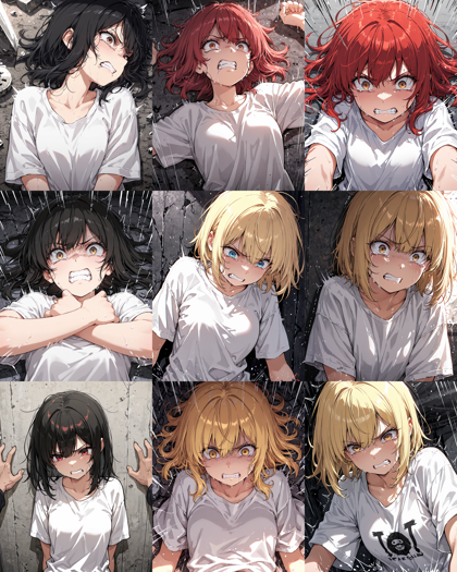 HakushiMix v1.4 - 歯を食いしばる表情 (痛みや苦痛に耐えて歯を食いしばる) のプロンプト、画像生成結果:画像6