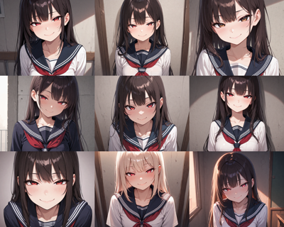 Nova Anime XL v8.0 - 悪い笑顔、邪悪な笑みの表情を出力するプロンプト:画像11