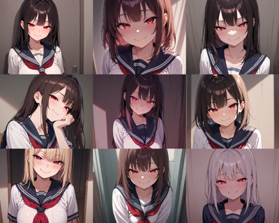 WAI-NSFW-illustrious-SDXL v14.0 - 悪い笑顔、邪悪な笑みの表情を出力するプロンプト:画像10