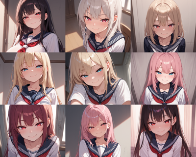 ZUKI Anime Ill v5.0 - 悪い笑顔、邪悪な笑みの表情を出力するプロンプト:画像13
