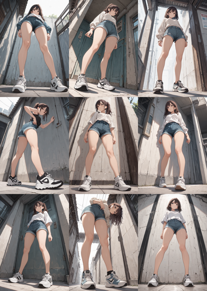 Nova Anime XL v15.0 - 床、足先の高さの目線で全身を表現するプロンプト、画像生成結果:画像2