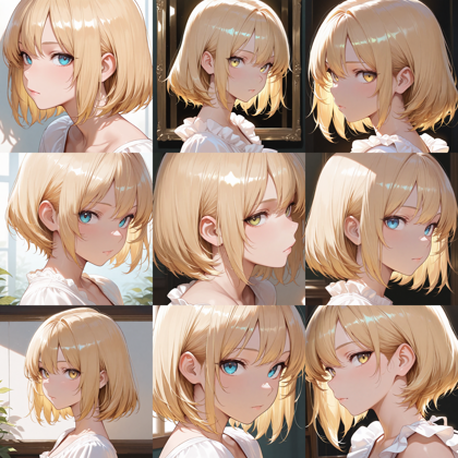 Hassaku XL v3.2 - 耳より手前、頬の部分に垂れる髪 (サイドの髪) を表現するプロンプト、画像生成結果:画像5