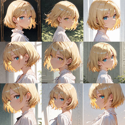 Nova Anime XL v12.5 - 耳より手前、頬の部分に垂れる髪 (サイドの髪) を表現するプロンプト、画像生成結果:画像3