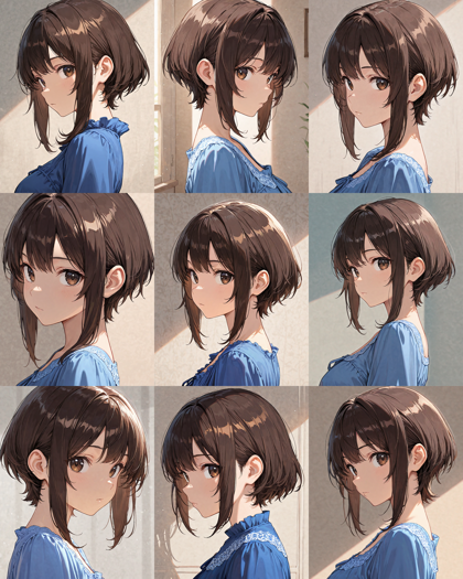 Nova Anime XL v12.5 - 耳より手前、頬の部分に垂れる髪 (サイドの髪) を表現するプロンプト、画像生成結果:画像15