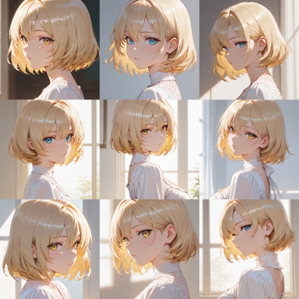 Prefect illustrious XL v4.0 - 耳より手前、頬の部分に垂れる髪 (サイドの髪) を表現するプロンプト、画像生成結果:画像4