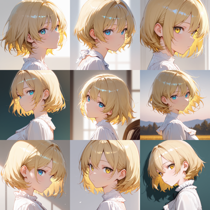 WAI-illustrious-SDXL v15.0 - 耳より手前、頬の部分に垂れる髪 (サイドの髪) を表現するプロンプト、画像生成結果:画像2