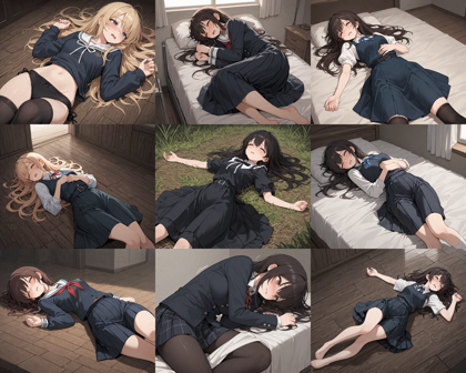 Nova Anime XL v8.0 - 失神、痙攣しているキャラクターのプロンプト、画像生成結果:画像3