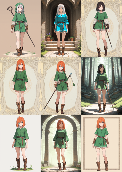 AlcAI - AnimeHaven awakening - v30 - 剣と魔法のファンタジー世界に登場するキャラクターのコスチュームを表現するプロンプト、画像生成結果:画像7