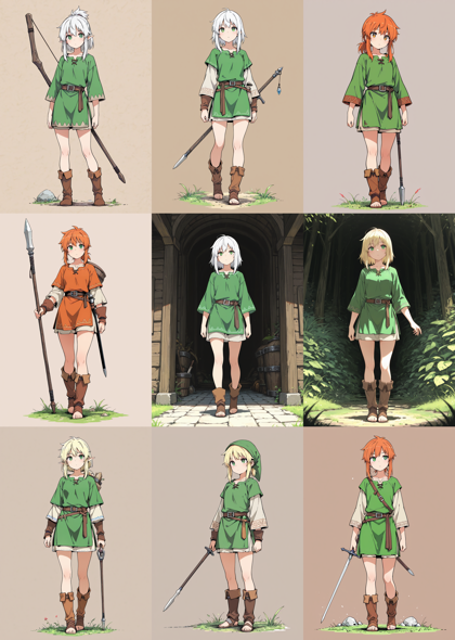 Hakushi Mix v1.41 - 剣と魔法のファンタジー世界に登場するキャラクターのコスチュームを表現するプロンプト、画像生成結果:画像8