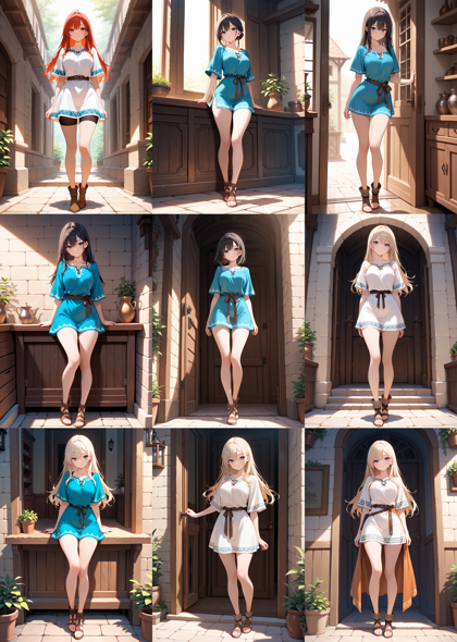 JANKU v5 - 剣と魔法のファンタジー世界に登場するキャラクターのコスチュームを表現するプロンプト、画像生成結果:画像6