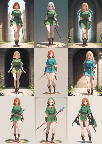 Prefect illustrious XL v3 - 剣と魔法のファンタジー世界に登場するキャラクターのコスチュームを表現するプロンプト、画像生成結果:画像5