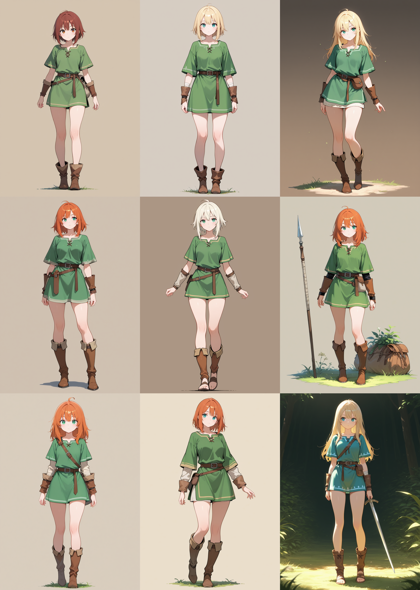 WAI-illustrious-SDXL v15.0 - 剣と魔法のファンタジー世界に登場するキャラクターのコスチュームを表現するプロンプト、画像生成結果:画像1