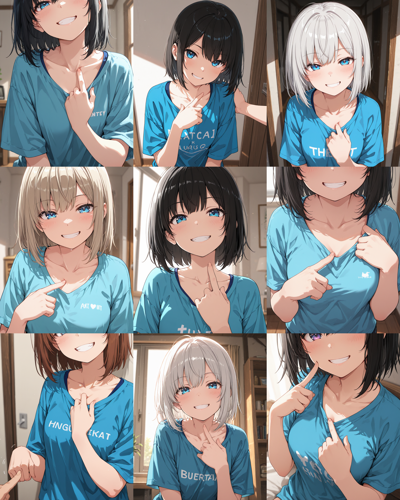 HakushiMix v1.41 - 指でなぞる、指で触れる、指で押し込むポーズを表現するプロンプト、画像生成結果:画像6