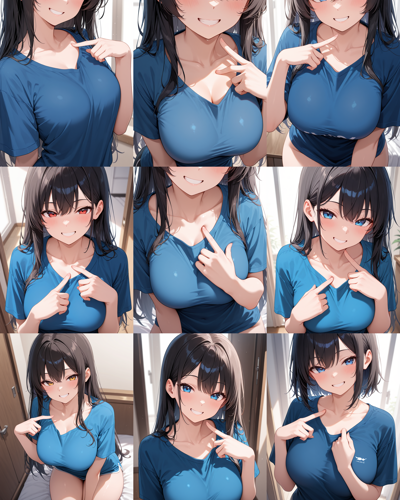 JANKU v5 - 指でなぞる、指で触れる、指で押し込むポーズを表現するプロンプト、画像生成結果:画像5