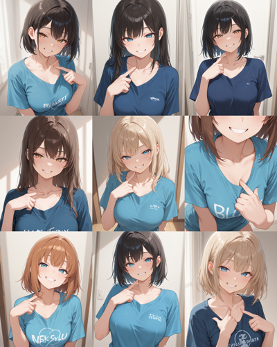 Nova Anime XL v12.0 - 指でなぞる、指で触れる、指で押し込むポーズを表現するプロンプト、画像生成結果:画像2