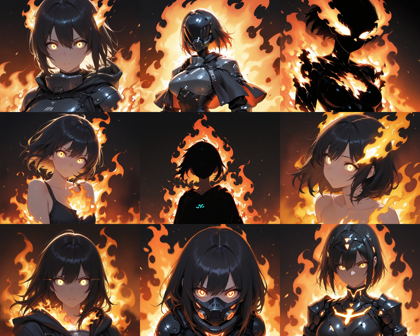 Hassaku XL v3.3 - 炎の効果を表現するプロンプト、画像生成結果:画像3