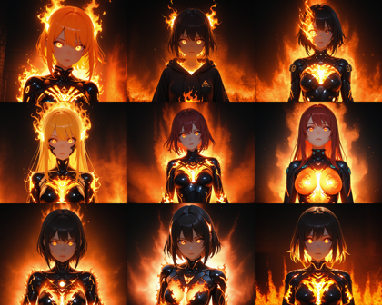 Nova Anime XL v14.0 - 炎の効果を表現するプロンプト、画像生成結果:画像6