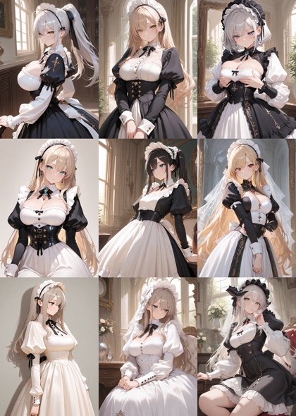 Hassaku XL v3.2 - 袖の先端が広がっているデザインの服を表現するプロンプト、画像生成結果:画像7