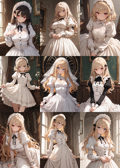 Nova Anime XL v12.5 - 袖の先端が広がっているデザインの服を表現するプロンプト、画像生成結果:画像6