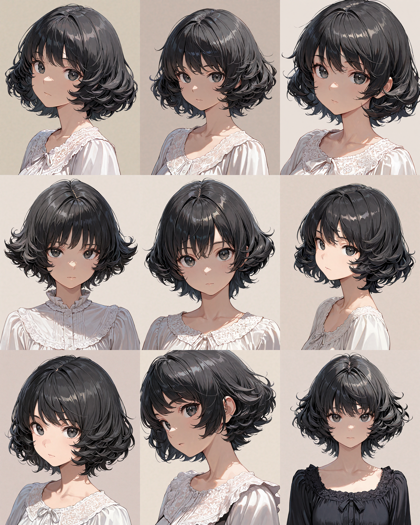 Nova Anime XL v12.5 - 毛先に向かって裾が広がる、外はねするヘアスタイルを表現するプロンプト、画像生成結果:画像8