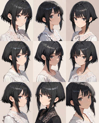 Nova Anime XL v12.5 - 毛先に向かって裾が広がる、外はねするヘアスタイルを表現するプロンプト、画像生成結果:画像14