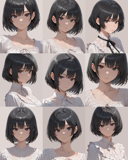 Prefect illustrious XL v4.0 - 毛先に向かって裾が広がる、外はねするヘアスタイルを表現するプロンプト、画像生成結果:画像3