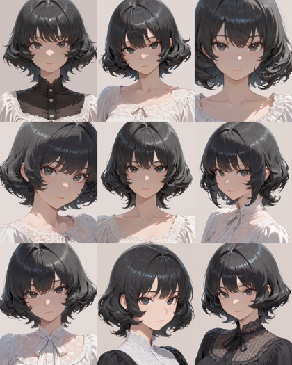 Prefect illustrious XL v4.0 - 毛先に向かって裾が広がる、外はねするヘアスタイルを表現するプロンプト、画像生成結果:画像9