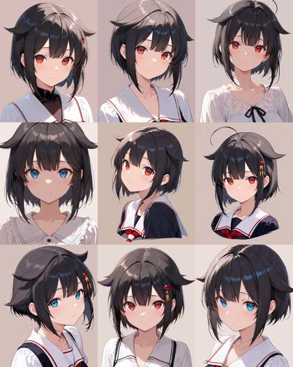 WAI-illustrious-SDXL v15.0 - 毛先に向かって裾が広がる、外はねするヘアスタイルを表現するプロンプト、画像生成結果:画像10