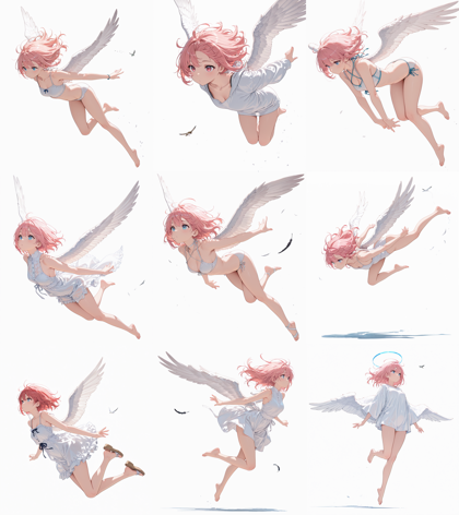 AlcAI - AnimeHaven Awakening - v30 - 空中に浮いているポーズのキャラクターを表現するプロンプト、画像生成結果:画像77