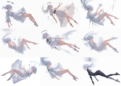 Conure's Mix! Illustrious v2.0 Yotei - 空中に浮いているポーズのキャラクターを表現するプロンプト、画像生成結果:画像32