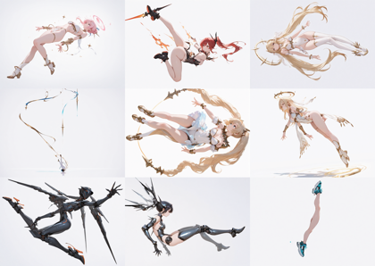 Hassaku XL v3.2 - 空中に浮いているポーズのキャラクターを表現するプロンプト、画像生成結果:画像5